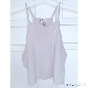 Well loved white halter crop top